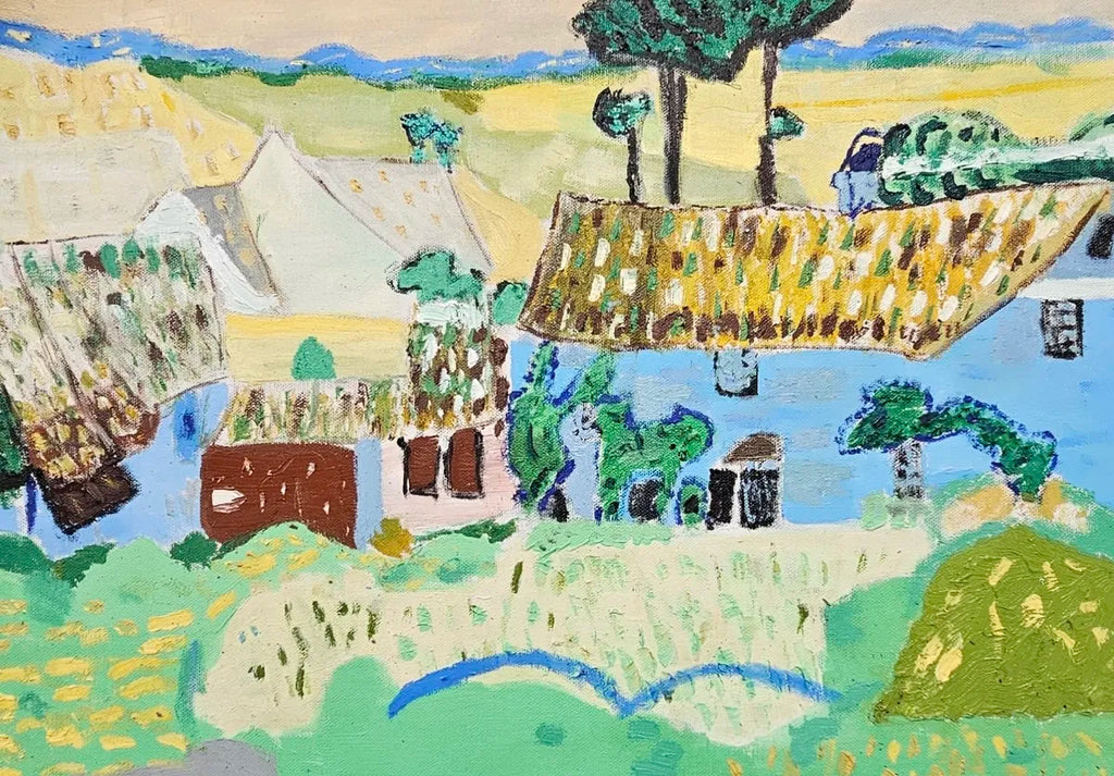Farms near Auvers rendition