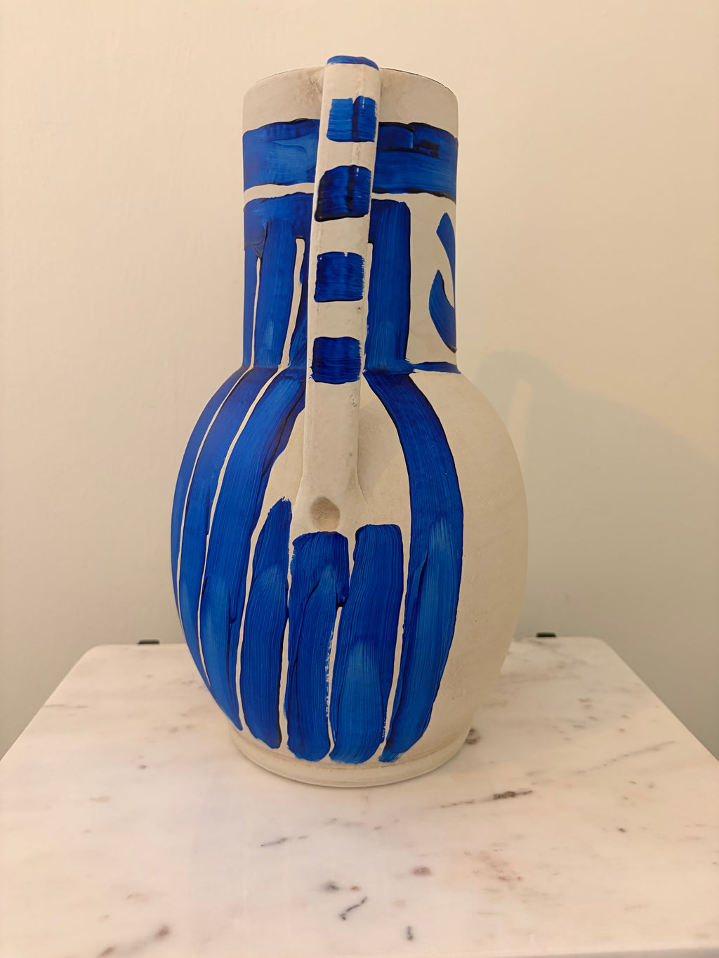 Picasso-Inspired Terracotta Vessel