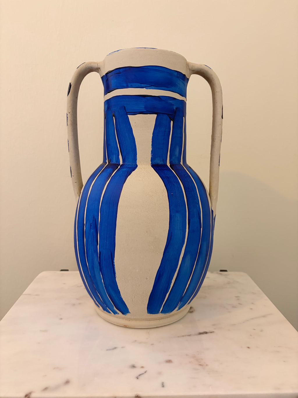 Picasso-Inspired Terracotta Vessel