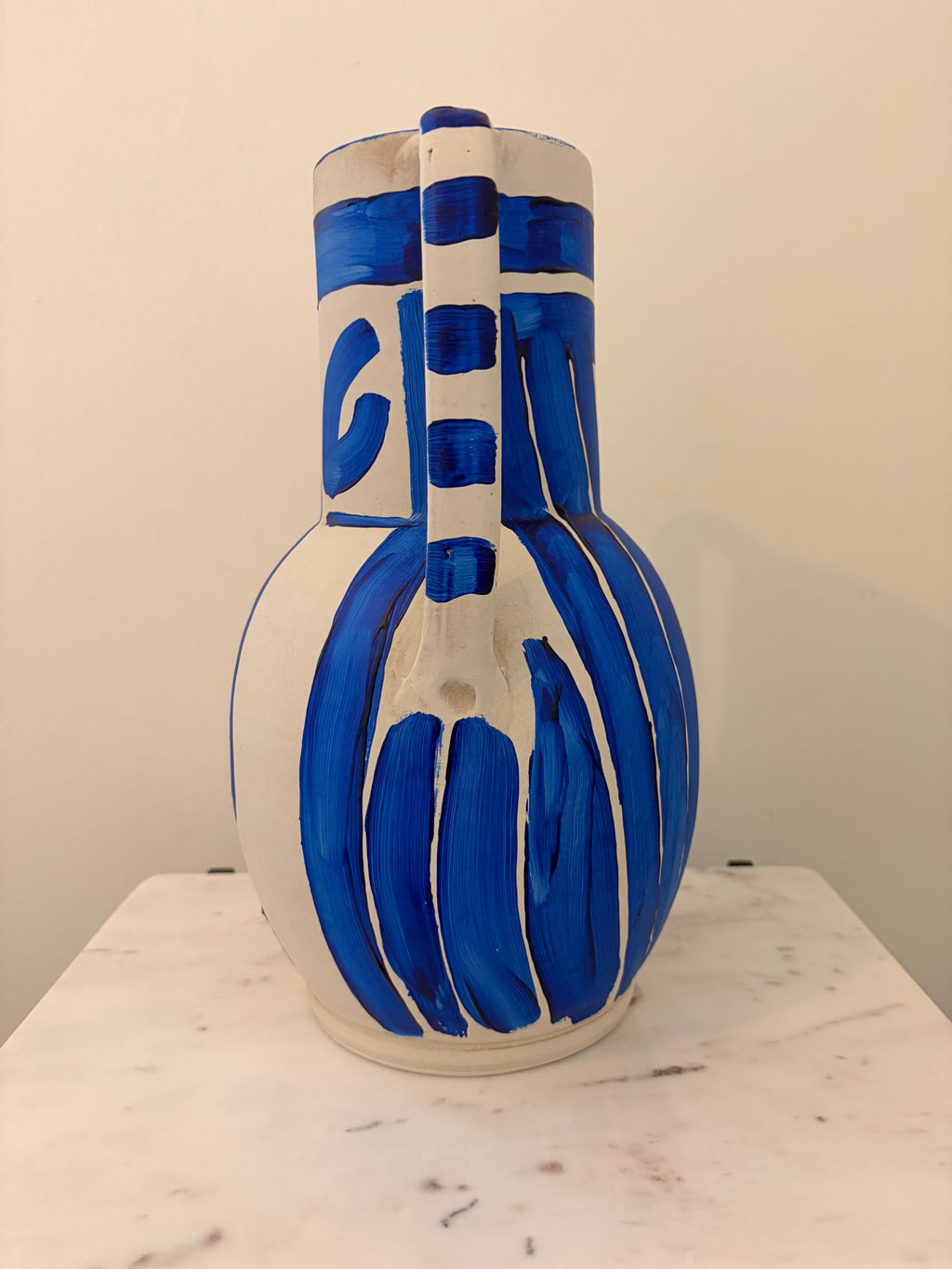 Picasso-Inspired Terracotta Vessel