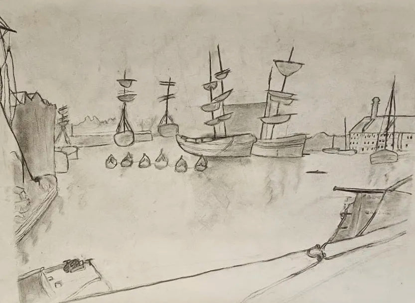 Lowry by the dock